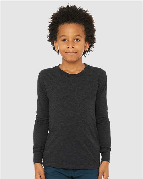 Youth Triblend Long Sleeve Tee - Image 4