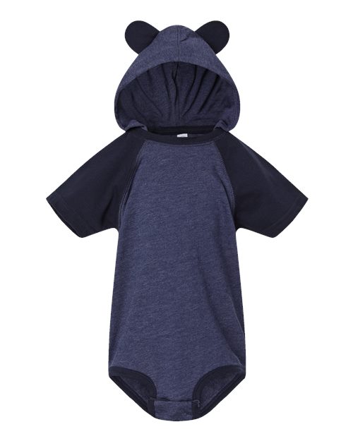Infant Fine Jersey Raglan Bodysuit with Hood & Ears - Image 19