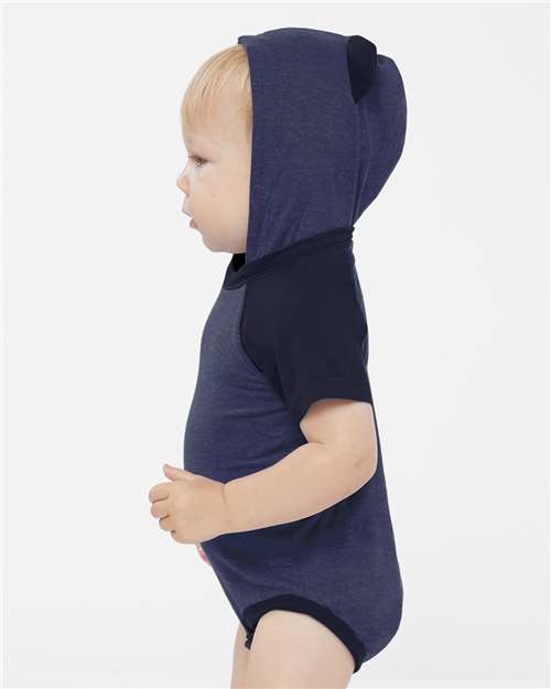 Infant Fine Jersey Raglan Bodysuit with Hood & Ears - Image 23