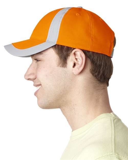 Reflector High-Visibility Constructed Cap - Orange - Image 2