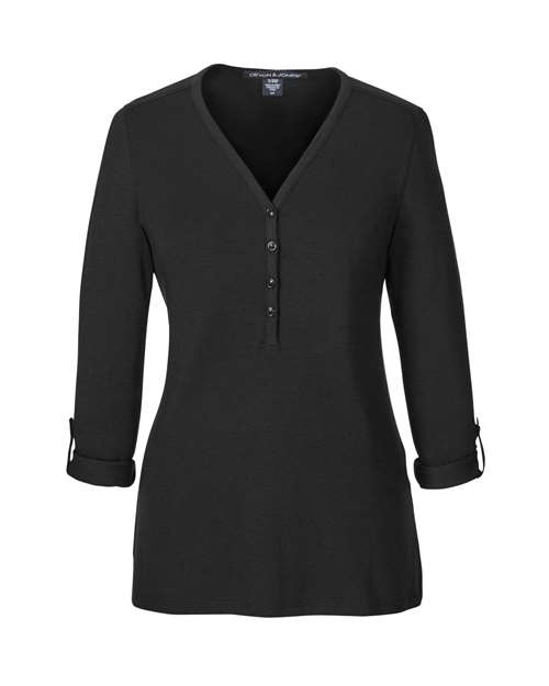 Women's Perfect Fit™ Y-Placket Convertible Sleeve Knit Top - Image 4