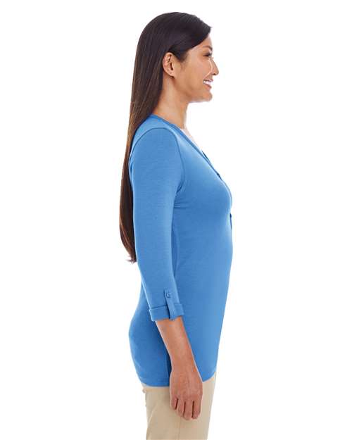 Women's Perfect Fit™ Y-Placket Convertible Sleeve Knit Top - Image 10