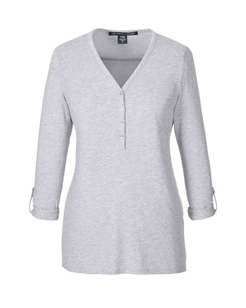 Women's Perfect Fit™ Y-Placket Convertible Sleeve Knit Top - Image 12