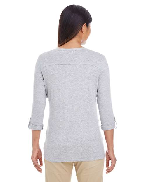 Women's Perfect Fit™ Y-Placket Convertible Sleeve Knit Top - Image 15