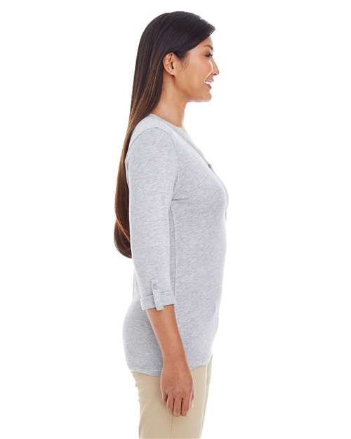 Women's Perfect Fit™ Y-Placket Convertible Sleeve Knit Top - Image 14