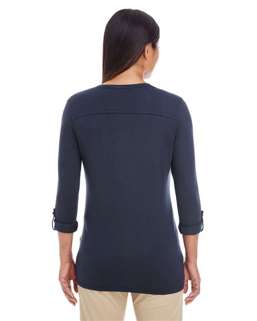 Women's Perfect Fit™ Y-Placket Convertible Sleeve Knit Top - Image 19