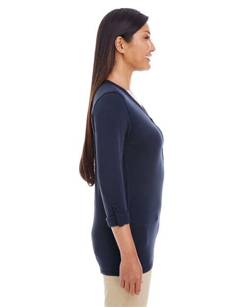 Women's Perfect Fit™ Y-Placket Convertible Sleeve Knit Top - Image 18