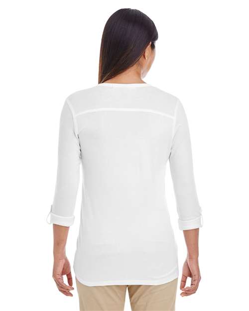 Women's Perfect Fit™ Y-Placket Convertible Sleeve Knit Top - Image 23