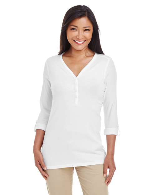 Women's Perfect Fit™ Y-Placket Convertible Sleeve Knit Top - Image 21