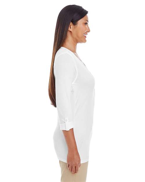 Women's Perfect Fit™ Y-Placket Convertible Sleeve Knit Top - Image 22