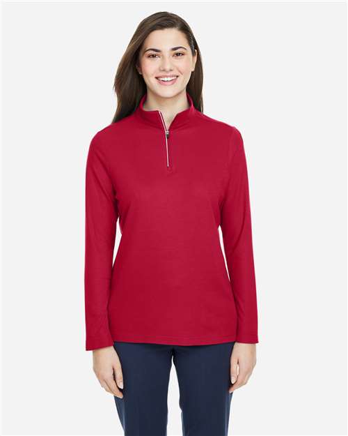 Women's Fusion ChromaSoft™ Pique Quarter-Zip Pullover - Image 4