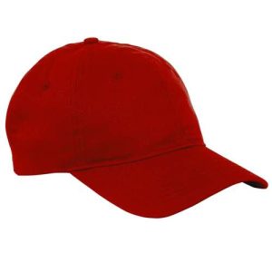 Six-Panel Twill Cap - Red