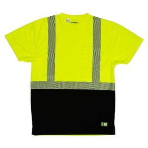 Unisex Hi-Vis Class 2 Color Blocked Pocket T-Shirt