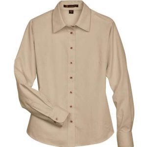 Women's Easy Blend™ Long Sleeve Twill Dress Shirt with Stain-Release