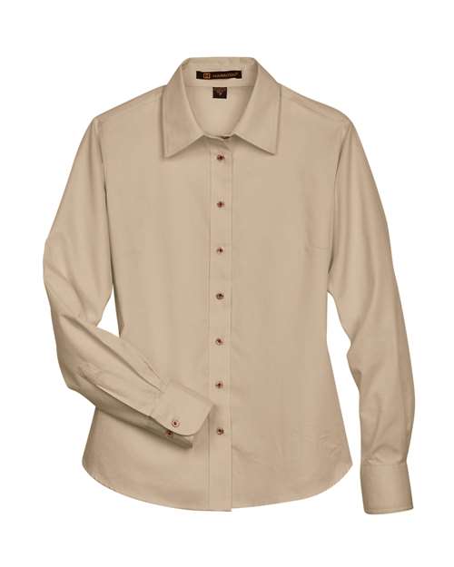 Women's Easy Blend™ Long Sleeve Twill Dress Shirt with Stain-Release
