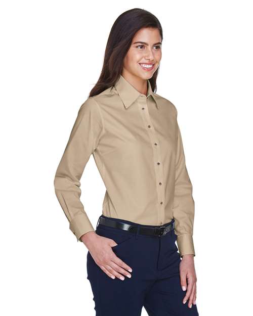 Women's Easy Blend™ Long Sleeve Twill Dress Shirt with Stain-Release - Image 4