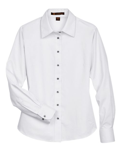 Women's Easy Blend™ Long Sleeve Twill Dress Shirt with Stain-Release - Image 11