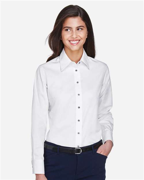 Women's Easy Blend™ Long Sleeve Twill Dress Shirt with Stain-Release - Image 13