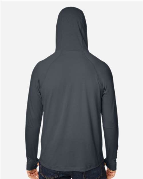 Unisex JAQ Stretch Performance Hooded Long Sleeve T-Shirt - Image 6