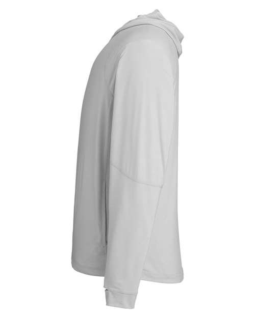 Unisex JAQ Stretch Performance Hooded Long Sleeve T-Shirt - Image 9