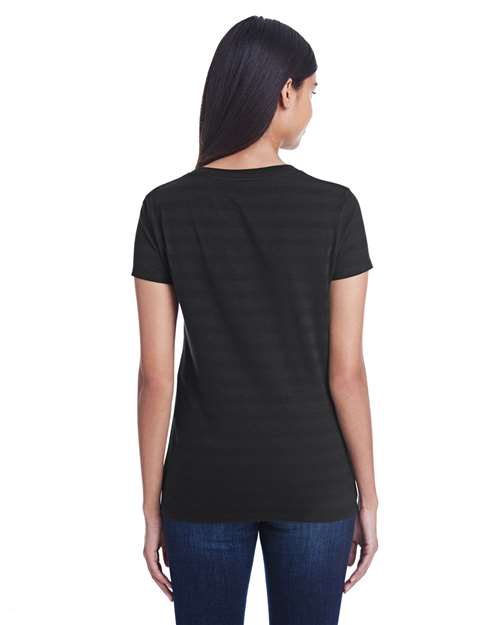Women's Invisible Stripe V-Neck T-Shirt - Image 3