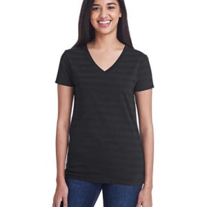 Women's Invisible Stripe V-Neck T-Shirt