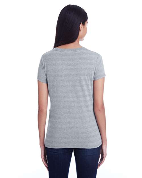 Women's Invisible Stripe V-Neck T-Shirt - Image 6