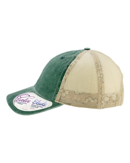 Women's Washed Mesh-Back Cap - Jade/ Daisy/ Khaki - Image 4