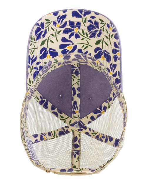 Women's Washed Mesh-Back Cap - Violet/ Floral/ Khaki - Image 2
