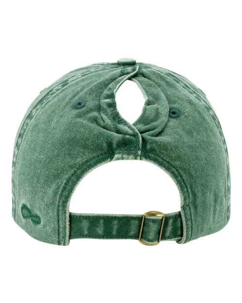 Women's Pigment-Dyed with Fashion Undervisor Cap - Jade/ Daisy - Image 3