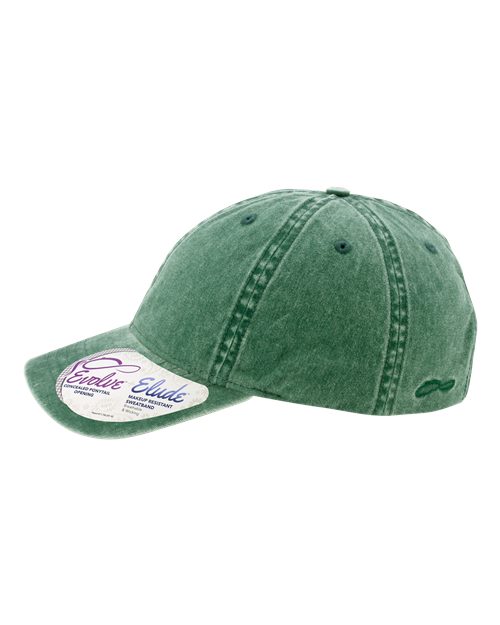 Women's Pigment-Dyed with Fashion Undervisor Cap - Jade/ Daisy - Image 4