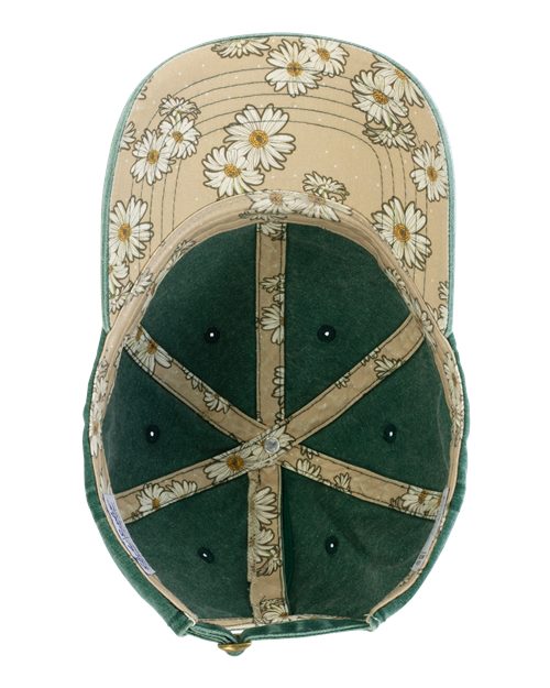Women's Pigment-Dyed with Fashion Undervisor Cap - Jade/ Daisy - Image 2