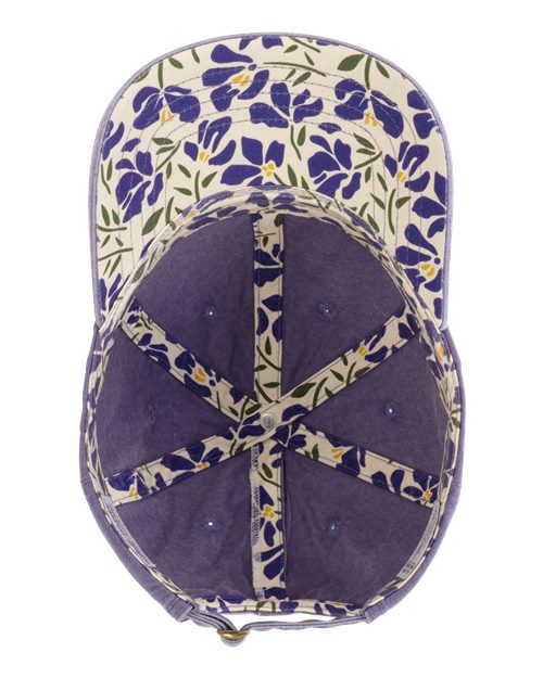 Women's Pigment-Dyed with Fashion Undervisor Cap - Violet/ Floral - Image 2