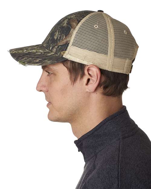 Ollie Distressed Cap - Hardwoods Camo/ Tan - Image 2