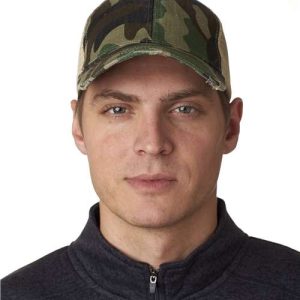 Ollie Distressed Cap - Jungle Camo/ Tan