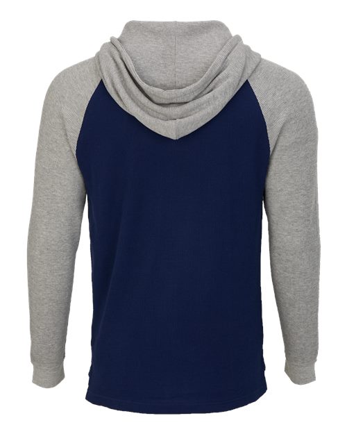 Unisex Waffle Knit Pullover Hooded Long Sleeve T-Shirt - Image 10