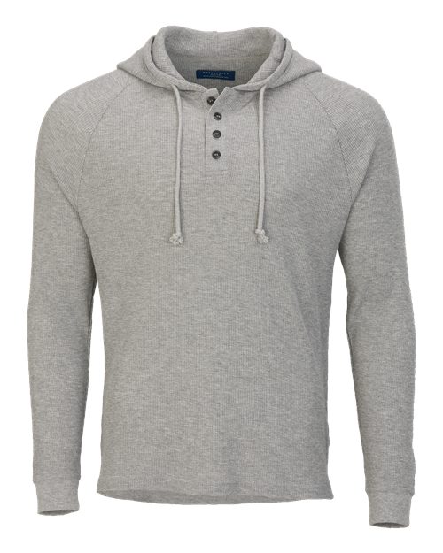 Unisex Waffle Knit Pullover Hooded Long Sleeve T-Shirt - Image 13