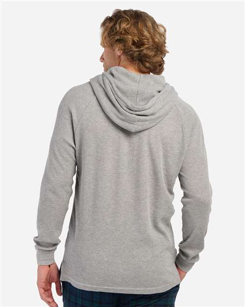 Unisex Waffle Knit Pullover Hooded Long Sleeve T-Shirt - Image 16