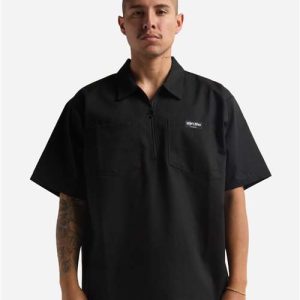 Men's Work Heavyweight Quarter-Zip Short Sleeve Shirt