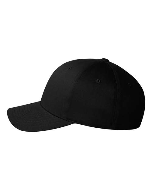 V-Flexfit® Cotton Twill Cap - Black - Image 2