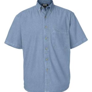Men's Denim Short Sleeve Shirt