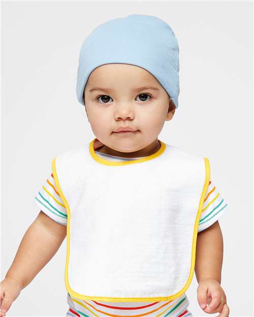 Infant Contrast Trim Terry Bib - Image 3