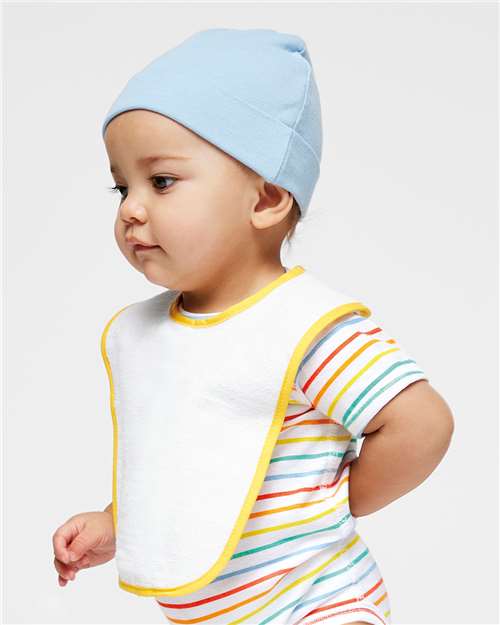 Infant Contrast Trim Terry Bib - Image 4