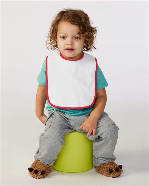 Infant Contrast Trim Terry Bib - Image 12