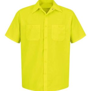 Men's Enhanced Visibility Short Sleeve Work Shirt