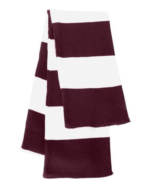Rugby-Striped Knit Scarf - Image 9