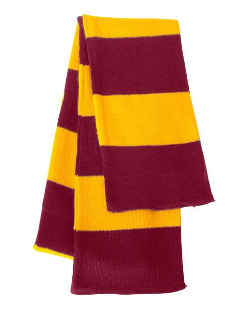 Rugby-Striped Knit Scarf - Image 2