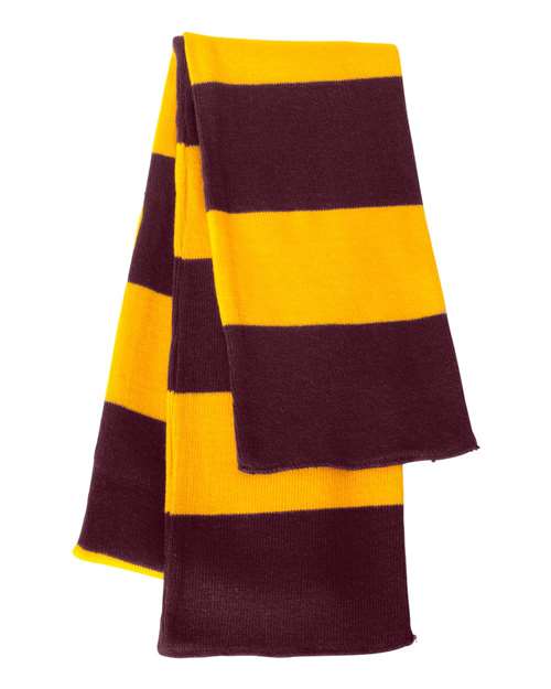Rugby-Striped Knit Scarf - Image 7