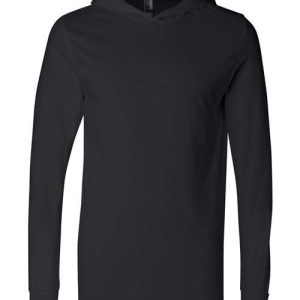 Unisex Jersey Hooded Long Sleeve Tee