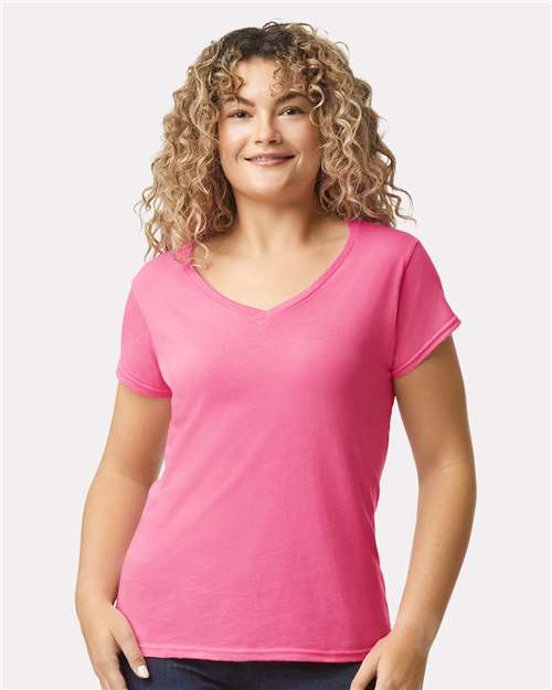 Women's Softstyle® V-Neck T-Shirt - Image 4